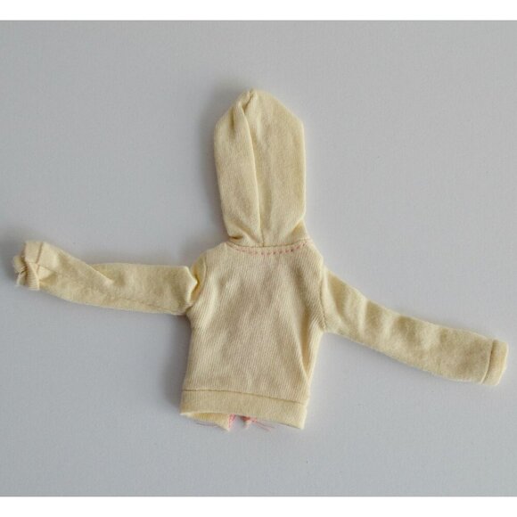Mattel Barbie Cream White Open Front Hoodie Pink Thread - Picture 3 of 3